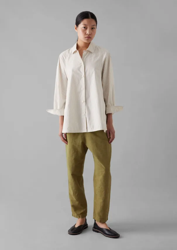 Women TOAST Linen|Trousers*Alix Cotton Check Trousers