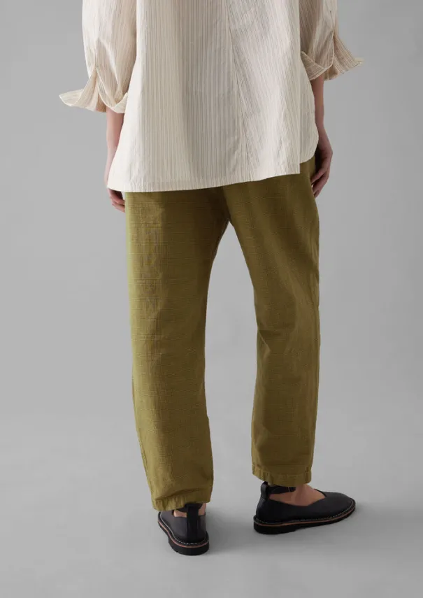 Women TOAST Linen|Trousers*Alix Cotton Check Trousers