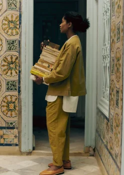 Women TOAST Linen|Trousers*Alix Cotton Check Trousers