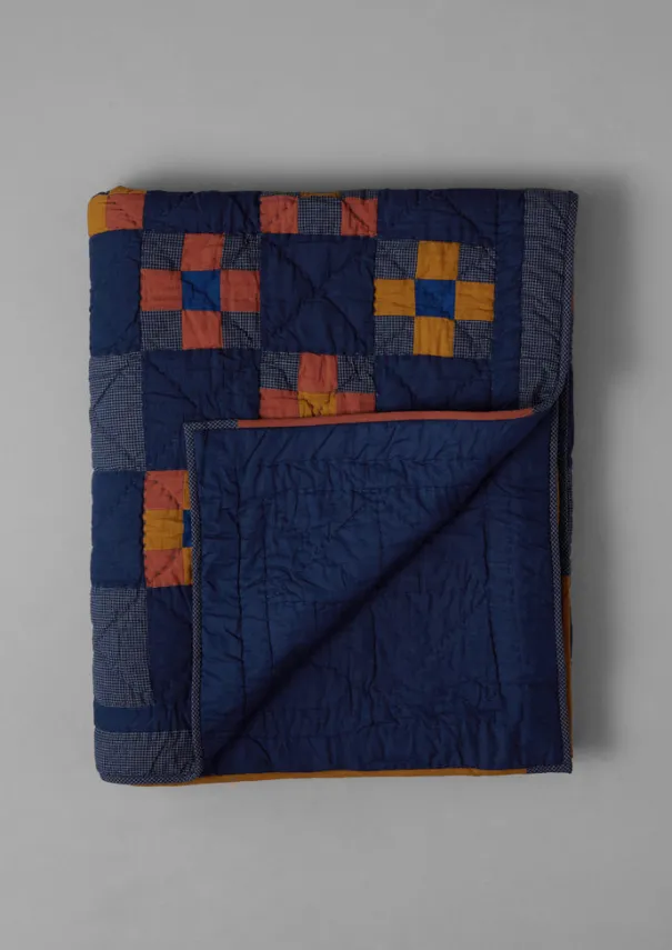 TOAST Textiles|Blankets & Throws*Astrid Check Patchwork Cotton Quilt