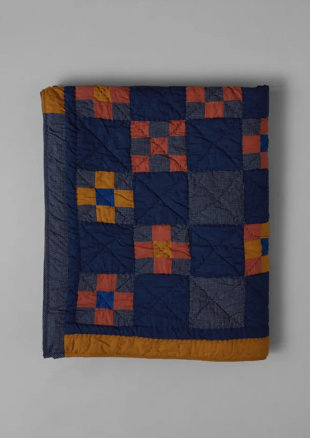 TOAST Textiles|Blankets & Throws*Astrid Check Patchwork Cotton Quilt