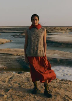 Women TOAST Skirts*Asymmetric Satin Crepe Skirt