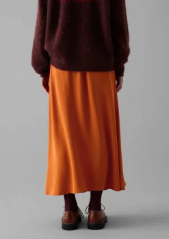 Women TOAST Skirts*Asymmetric Satin Crepe Skirt