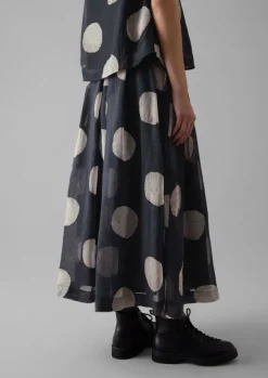 Women TOAST Skirts*Batik Dot Pleated Skirt