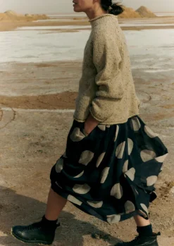 Women TOAST Skirts*Batik Dot Pleated Skirt