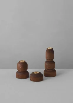 TOAST Decorative Pieces|Candles & Holders*wood Slim Dinner Candle Holder Set