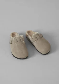 Women TOAST Slippers|Nightwear*Birkenstock Boston Suede Shearling Clogs