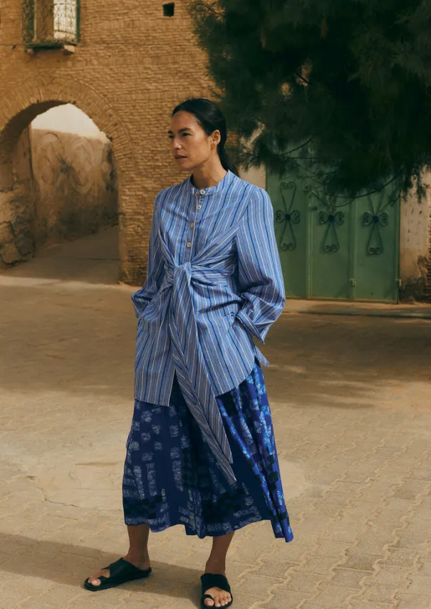 Women TOAST Skirts|Trousers*Block Print Batik Cotton Culottes