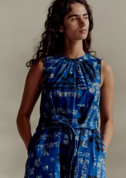 Women TOAST Dresses*Block Print Batik Poplin Dress