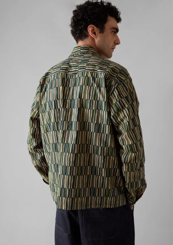 TOAST Shirts*Block Print Irregular Check Shirt