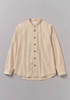 TOAST Shirts*Bold Stripe Grandad Shirt