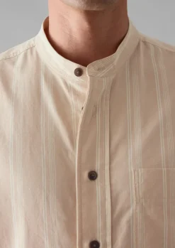 TOAST Shirts*Bold Stripe Grandad Shirt