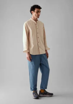 TOAST Shirts*Bold Stripe Grandad Shirt