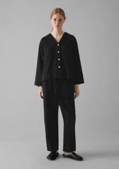 Women TOAST Linen|Loungewear*Brushed Cotton Linen Herringbone Trousers