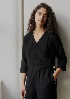 Women TOAST Linen|Loungewear*Brushed Cotton Linen Herringbone Jumpsuit