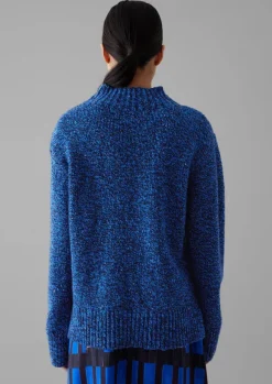 Women TOAST Knitwear*Button Shoulder Marled Donegal Wool Sweater
