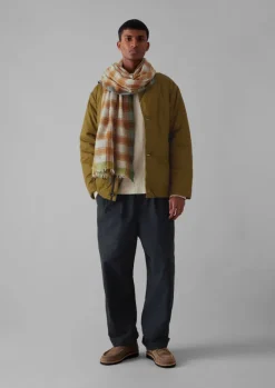 TOAST Hats, Scarves & Gloves*Check Boiled Wool Scarf