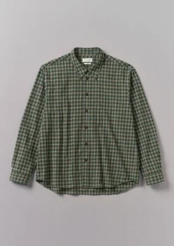 TOAST Shirts*Check Cotton Wool Shirt