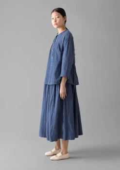 Women TOAST Loungewear|Tops & Tees*Check Crinkle Cotton Tie Shirt