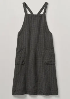 TOAST Aprons & Tea Towels*Check Linen Crossback Pinafore Apron