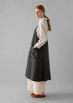 TOAST Aprons & Tea Towels*Check Linen Crossback Pinafore Apron