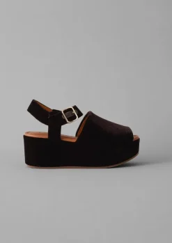 Women TOAST Sandals*Chie Mihara Velvet Platform Shoes