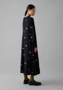 Women TOAST Dresses*Cosmic Dot Print Column Dress