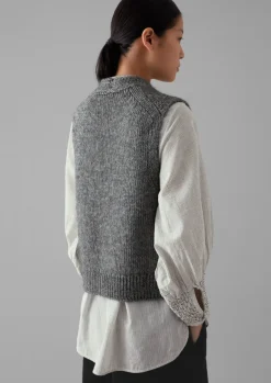 Women TOAST Knitwear*Cotton Alpaca Button Through Tank