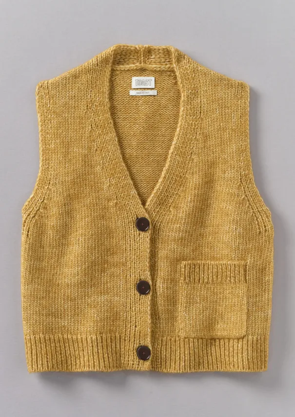 Women TOAST Knitwear*Cotton Alpaca Button Through Tank