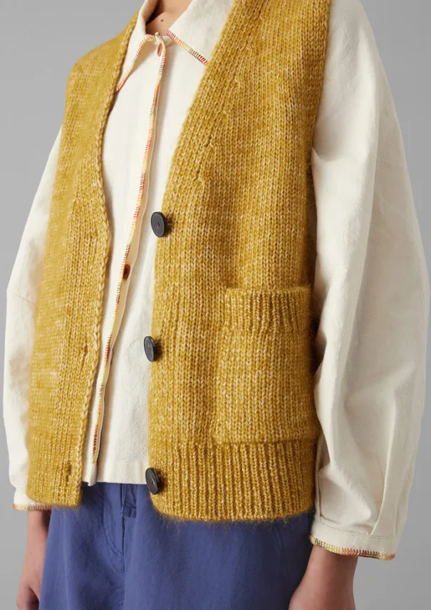 Women TOAST Knitwear*Cotton Alpaca Button Through Tank