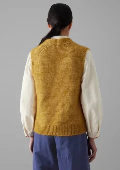 Women TOAST Knitwear*Cotton Alpaca Button Through Tank