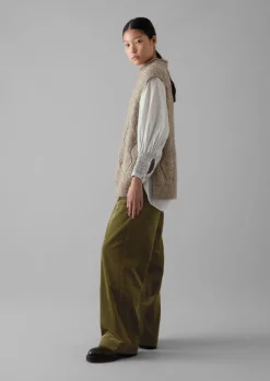 Women TOAST Knitwear*Cotton Alpaca Reverse Cable Tank