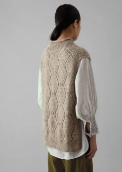 Women TOAST Knitwear*Cotton Alpaca Reverse Cable Tank