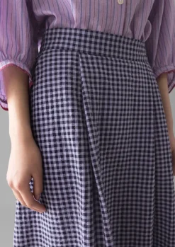 Women TOAST Skirts*Cotton Gingham Seersucker Skirt