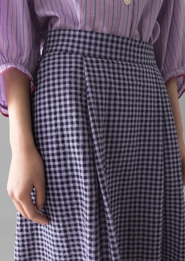 Women TOAST Skirts*Cotton Gingham Seersucker Skirt