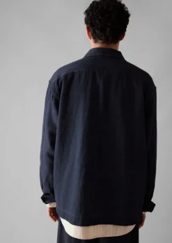TOAST Denim|Workwear*Cotton Hemp Denim Smock Shirt
