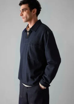 TOAST Denim|Workwear*Cotton Hemp Denim Smock Shirt