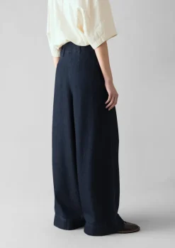 Women TOAST Denim|Workwear*Cotton Hemp Denim Wide Leg Trousers