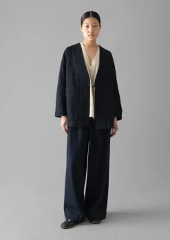 Women TOAST Denim|Workwear*Cotton Hemp Denim Wide Leg Trousers