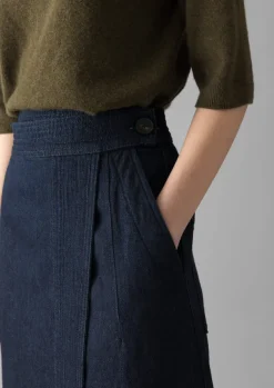 Women TOAST Denim|Skirts*Cotton Hemp Denim Wrap Skirt