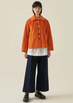 Women TOAST Trousers*Cotton Wool Herringbone Pull On Trousers