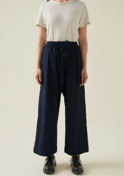 Women TOAST Trousers*Cotton Wool Herringbone Pull On Trousers