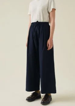 Women TOAST Trousers*Cotton Wool Herringbone Pull On Trousers