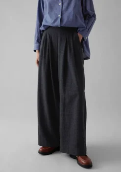 Women TOAST Trousers*Cotton Wool Pleat Front Trousers