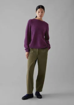 Women TOAST Trousers*Darted Cotton Twill Trousers
