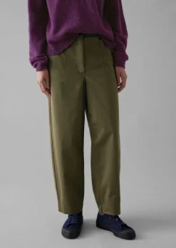 Women TOAST Trousers*Darted Cotton Twill Trousers