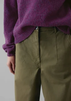 Women TOAST Trousers*Darted Cotton Twill Trousers