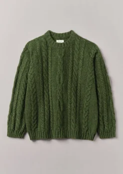 TOAST Knitwear*Donegal Wool Cable Sweater