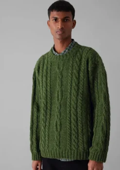 TOAST Knitwear*Donegal Wool Cable Sweater