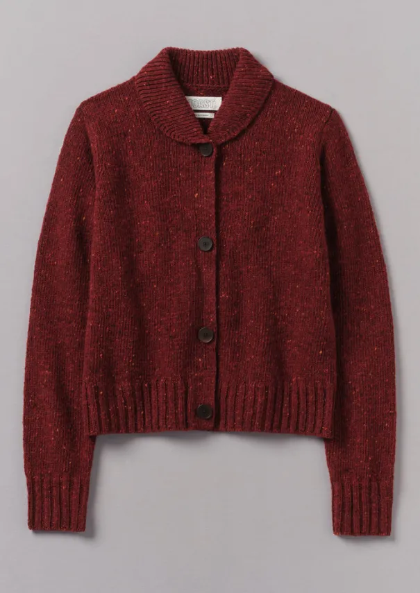 Women TOAST Knitwear*Donegal Wool Round Collar Cardigan